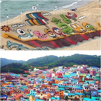 Festival de arena de playa HAEUNDAE y el pueblo cultural Gamcheon